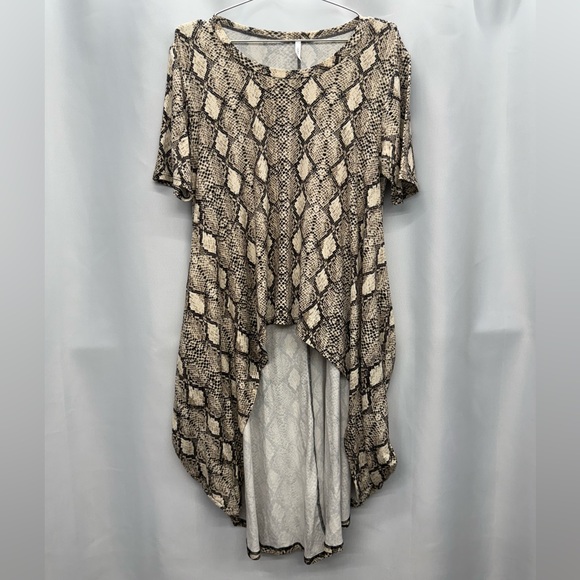 NUDE Dresses & Skirts - Snake Print High-Low Dress With Pockets